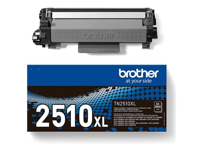 Brother TN-2510XL - Super High Capacity - black - original - box - toner cartridge - for Brother DCP-L2620, L2627, L2660, HL-L2400, L2445, L2447, MFC-L2800, L2827, L2860