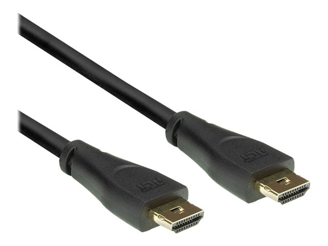 ACT - Hoogwaardige hoge snelheid - HDMI-kabel met ethernet - HDMI male vergrendeling naar HDMI male vergrendeling - 90 cm - beschermd - zwart - 4K ondersteuning