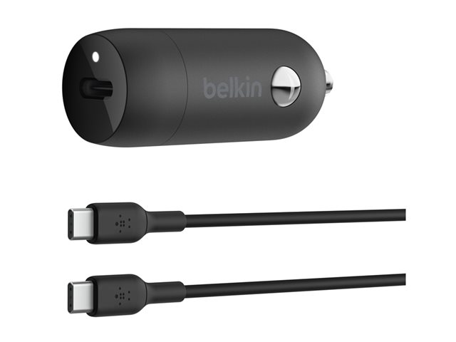 30W USB PD CAR CHARGER WITH PPS W/PVC,C-C, 1M BLK