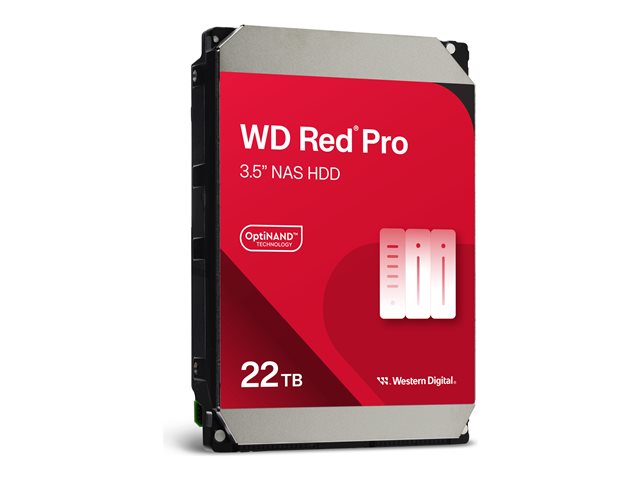 WD Red Pro WD221KFGX - Hard drive - 22 TB - internal - 3.5\" - SATA 6Gb/s - 7200 rpm - buffer: 512 MB