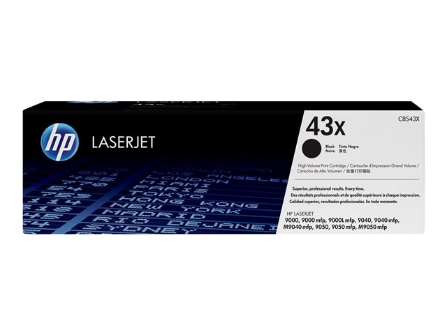 HP 43X - High Yield - black - original - LaserJet - toner cartridge (C8543X) - for LaserJet 9000, 9040, 9050, M9040, M9050, M9059