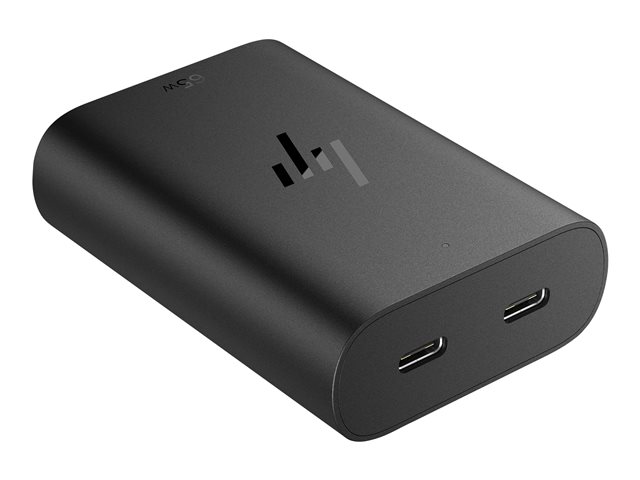 HP GaN USB-C Laptop Charger - Power adapter - AC 115/230 V - 65 Watt - output connectors: 2 - Europe