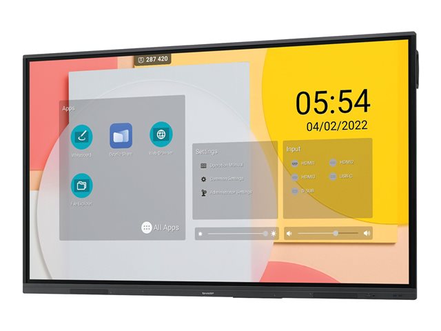 86\" PN-L2B-Series Interactive Display, UHD, 350cd/m2, PrecisionTouch, 20 touch points, OPS, 16/7