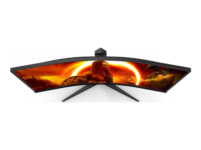 AOC Gaming CU34G2XP/BK - LED monitor - gaming - curved - 34\" - 3440 x 1440 WQHD @ 180 Hz - VA - 4000:1 - DisplayHDR 400 - 1 ms - 2xHDMI, 2xDisplayPort - black