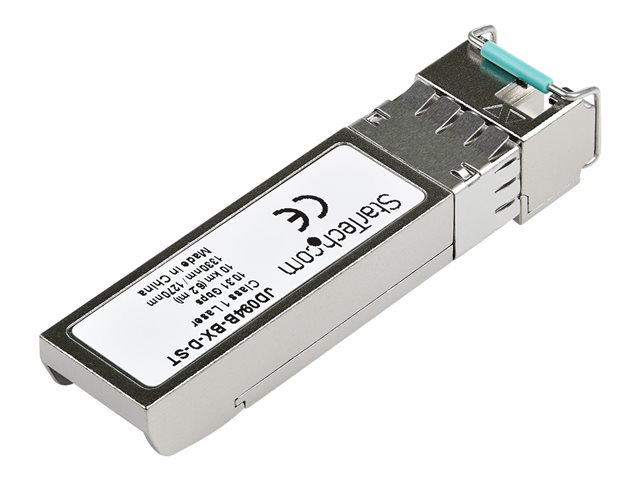 StarTech.com HPE JD094B-BX-D Compatible SFP+ Module, 10GBASE-BX, 10 Gigabit Ethernet Bi-Directional (BiDi) Fiber Single Strand SFP+, LC 10km, HPE 5900, 12500, 5500 Mini GBIC Transceiver - Lifetime Warranty (JD094B-BX-D-ST) - SFP+ transceiver module (