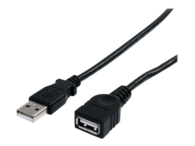 StarTech.com 3 ft Black USB 2.0 Extension Cable A to A - M/F - 3 ft USB A to A Extension Cable - 3ft USB 2.0 Extension cord (USBEXTAA3BK) - USB extension cable - USB (M) to USB (F) - USB 2.0 - 91 cm - black - for P/N: 35FCREADBK3, ICUSB2321F, ICUSB232V2, LTUB1MBK, MSDREADU2OTG, ST4300USB3EU, UUSBOTG