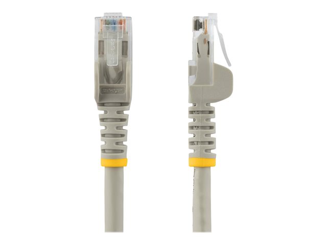 StarTech.com 2m CAT6 Ethernet Cable, 10 Gigabit Snagless RJ45 650MHz 100W PoE Patch Cord, CAT 6 10GbE UTP Network Cable w/Strain Relief, Grey, Fluke Tested/Wiring is UL Certified/TIA - Category 6 - 24AWG (N6PATC2MGR) - Patch cable - RJ-45 (M) to RJ-45 (M) - 2 m - UTP - CAT 6 - snagless - grey