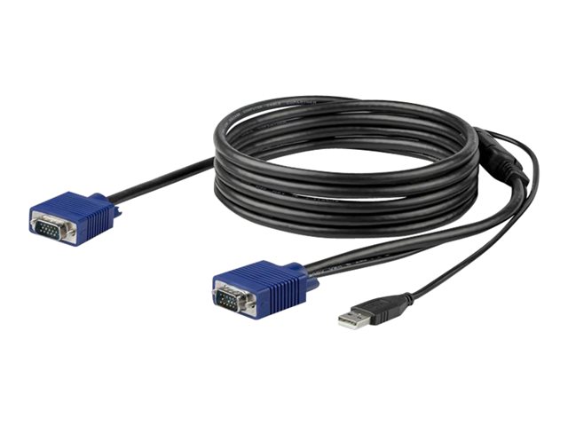StarTech.com 10 ft. (3 m) USB KVM Cable for StarTech.com Rackmount Consoles - VGA and USB KVM Console Cable (RKCONSUV10) - Video / USB cable - mini-VGA (M) to USB, HD-15 (VGA) (M) - 3 m - for P/N: RKCONS1701, RKCONS1708K, RKCONS1716K, RKCONS17HD, RKCONS1908K, RKCONS1916K