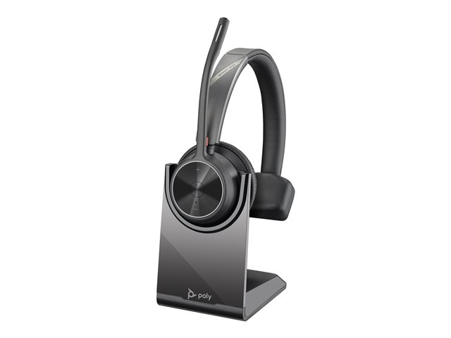 Poly Voyager 4310 UC Monaural Headset +BT700 USB-A Adapter +Charging Stand - Replaces Poly SKU 218471-01