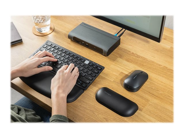Kensington SureTrack Dual Wireless Mouse - Mouse - optical - 4 buttons - wireless - 2.4 GHz, Bluetooth 5.0 LE, Bluetooth 3.0 - USB wireless receiver - black