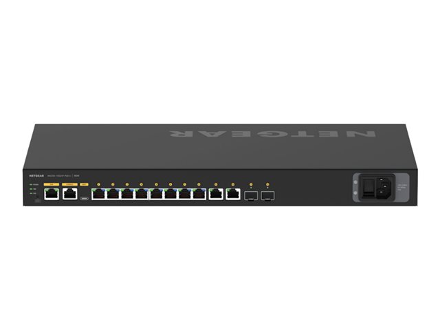 NETGEAR AV Line M4250-10G2XF-PoE++ - Switch - L3 - Managed - 10 x 10/100/1000 (8 PoE++) + 2 x 10 Gigabit SFP+ - side to side airflow - rack-mountable - PoE++ (720 W)