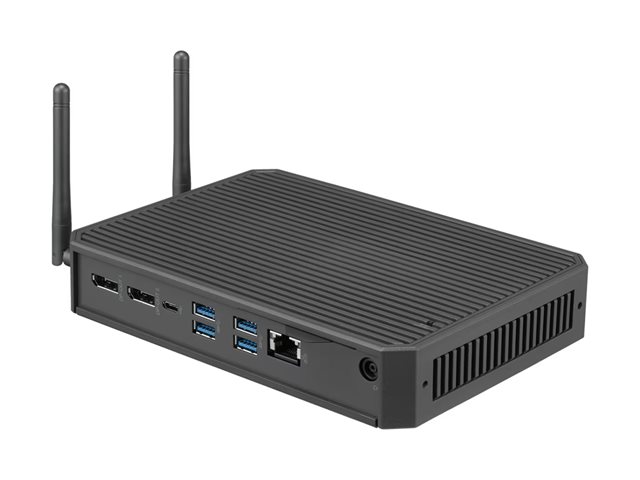 LG CQ600I-6P - Thin client - USFF 1 x Celeron N5105 / up to 2.9 GHz - RAM 8 GB - SSD - eMMC 16 GB - NVMe - UHD Graphics - Gigabit Ethernet, IEEE 802.11ax (Wi-Fi 6) - IGEL OS - monitor: none - dark grey