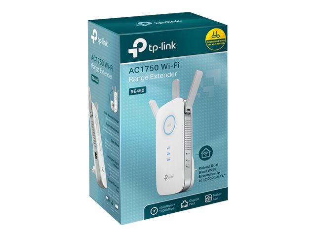 TP-Link RE450 - Wi-Fi range extender - 1GbE - Wi-Fi 5 - 2.4 GHz, 5 GHz