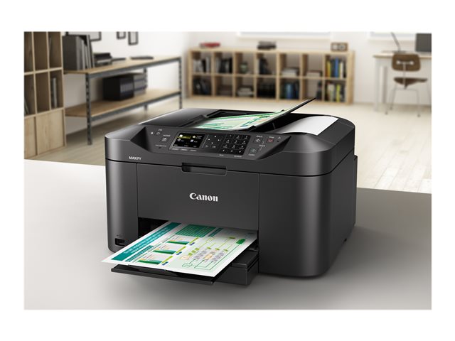 Canon MAXIFY MB2150 - Multifunction printer - colour - ink-jet - A4 (210 x 297 mm), Legal (216 x 356 mm) (original) - A4/Legal (media) - up to 18 ppm (copying) - up to 19 ipm (printing) - 250 sheets - 33.6 Kbps - Wi-Fi(n), USB host, USB 2.0