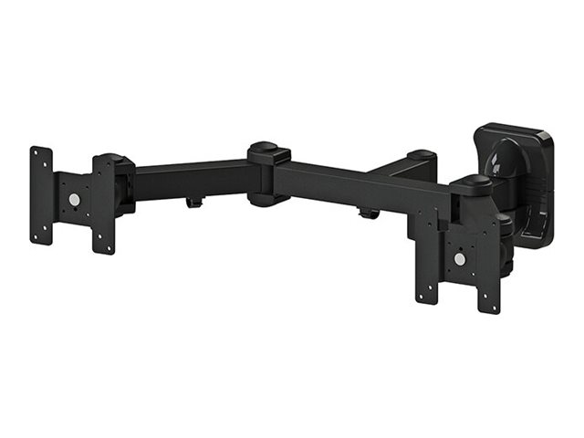Neomounts FPMA-W960D - Bracket - full-motion - for 2 LCD displays - black - screen size: 10\"-27\" - wall-mountable
