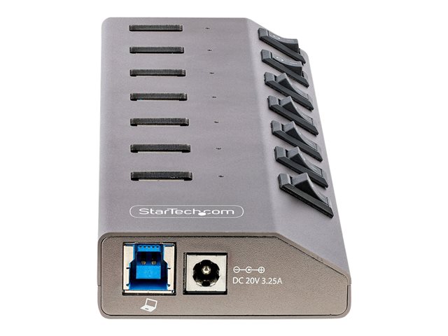 StarTech.com 7-Port Self-Powered USB-C Hub with Individual On/Off Switches, USB 3.0 5Gbps Expansion Hub w/Power Supply, Desktop/Laptop USB-C to USB-A Hub, 7x BC 1.2 (1.5A), USB Type C Hub - USB-C/A Host Cables (5G7AIBS-USB-HUB-EU) - Hub - 7 x USB 3.2