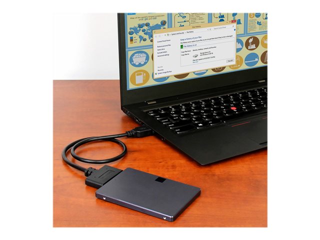 StarTech.com USB 3.1 to 2.5\" SATA Hard Drive Adapter - USB 3.1 Gen 2 10Gbps with UASP External HDD/SSD Storage Converter (USB312SAT3CB) - Storage controller - 2.5\" - SATA 6Gb/s - USB 3.1 (Gen 2) - black