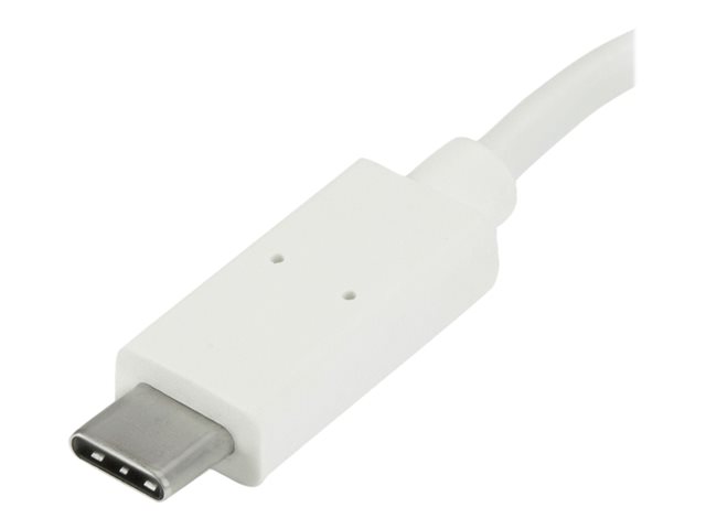 StarTech.com 4 Port USB C Hub with 1x USB-C & 3x USB-A Ports (SuperSpeed 5Gbps), USB Bus Powered, Compact Portable/Laptop USB 3.0 Adapter Hub, USB 3.1 Gen 1/USB 3.2 Gen 1 Type-C Hub, White - Windows/macOS/Linux (HB30C3A1CFBW) - Hub - 3 x SuperSpeed USB 3.0 + 1 x USB 3.1 - desktop