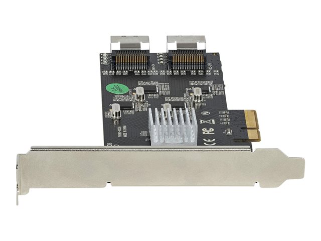 StarTech.com 8 Port SATA PCIe Card, PCI Express 6Gbps SATA Expansion Card with 4 Host Controllers, SATA PCIe Controller Card, PCI-e x4 Gen 2 to SATA III Adapter Card, Drive Cables Incl. - Windows/macOS/Linux (8P6G-PCIE-SATA-CARD) - Storage controller - SATA 6Gb/s / SAS 6Gb/s - low profile - PCIe 2.0 x4 - black
