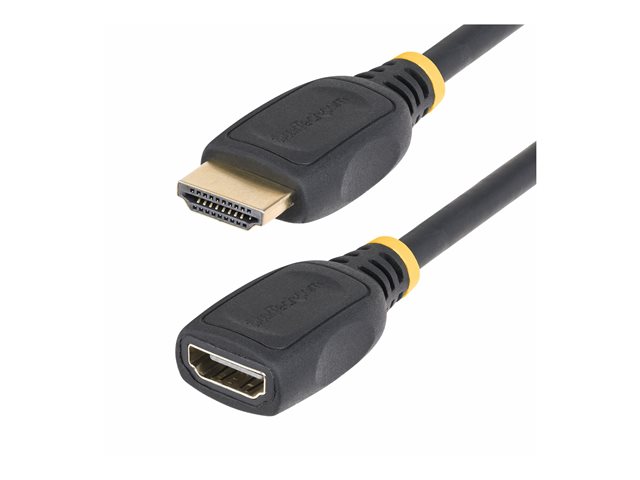 StarTech.com 6.6ft HDMI 2.0 Extension Cable, 4K 60Hz, M/F - High Speed - HDMI extension cable - HDMI male to HDMI female - 2 m - shielded - black - 4K60Hz support, passive