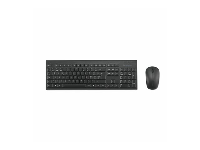Kensington KM150 EQ - Keyboard and mouse set - full size - wireless - 2.4 GHz - QWERTZ - Swiss - FSC cardboard