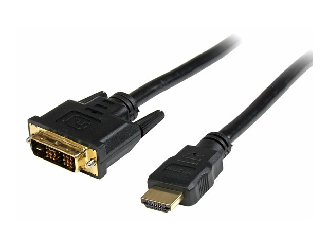StarTech.com 0.5m HDMI to DVID Cable M/M - Adapter cable - DVI-D male to HDMI male - 50 cm - double shielded - black