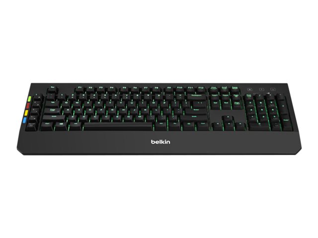 Belkin KVM Remote Control with Integrated Keyboard - Keyboard - backlit - USB - black - TAA Compliant