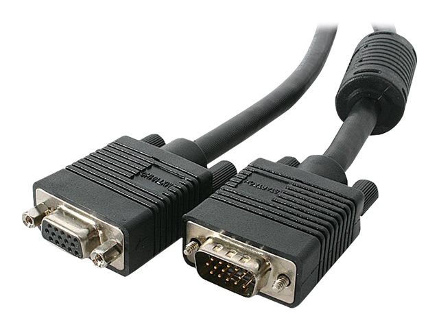 StarTech.com Coax High Resolution Monitor VGA Video Extension Cable - VGA extension cable - HD-15 (VGA) (M) to HD-15 (VGA) (F) - 10 m - molded - black