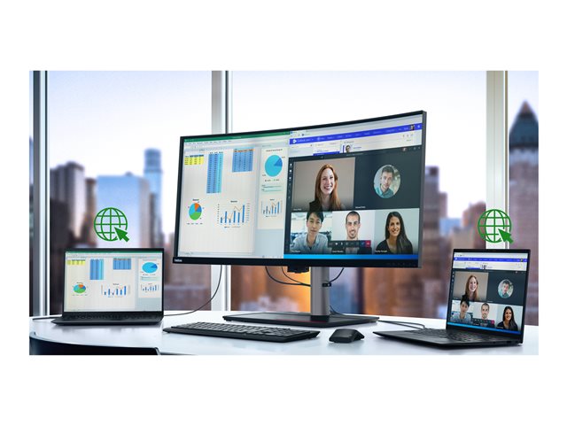Lenovo ThinkVision P40w-20 - LED monitor - curved - 40\" (39.7\" viewable) - 5120 x 2160 WUHD @ 75 Hz - IPS - 300 cd/m² - 1000:1 - 4 ms - 2xThunderbolt 4, DisplayPort, HDMI - raven black - Campus