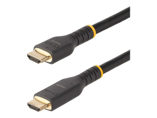 StarTech.com 30ft (10m) Active HDMI Cable w/ Ethernet - HDMI 2.0 4K 60Hz UHD - Rugged HDMI Cord w/ Aramid Fiber - Durable High Speed HDMI Cable - Heavy-Duty HDMI 2.0 Cable - High Speed - HDMI cable with Ethernet - HDMI male to HDMI male - 10 m - black
