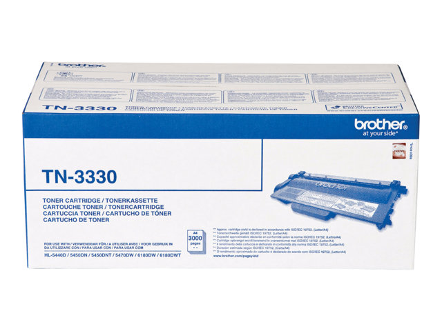 Brother TN3330 - Black - original - toner cartridge - for Brother DCP-8110, 8150, 8155, 8250, HL-5440, 5450, 5470, 6180, MFC-8510, 8520, 8710, 8950