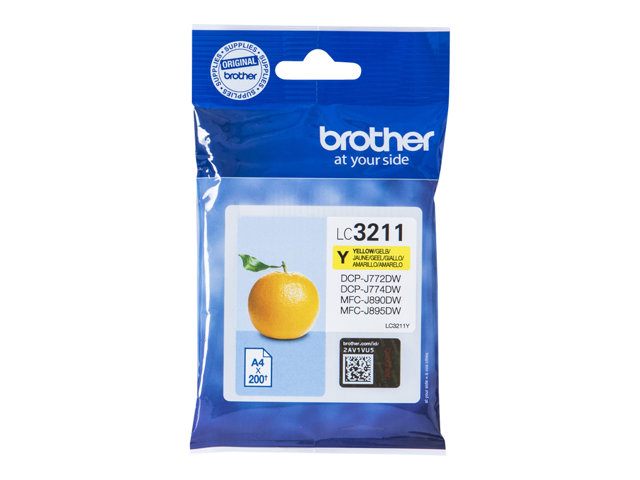 Brother LC3211Y - Yellow - original - ink cartridge - for Brother DCP-J572, DCP-J772, DCP-J774, MFC-J890, MFC-J895