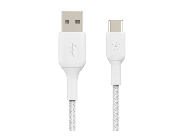 Belkin BoostCharge - USB cable - 24 pin USB-C (M) to USB (M) - 2 m - white