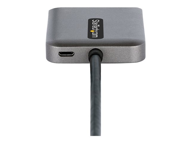 StarTech.com DP to Dual HDMI MST HUB, Dual HDMI 4K 60Hz, DisplayPort Multi Monitor Adapter with 1ft (30cm) Cable, DP 1.4 Multi Stream Transport Hub, DSC | HBR3, DP to 2x HDMI Ports - DP to HDMI Splitter (MST14DP122HD) - Adapter - DisplayPort male to HDMI female - grey