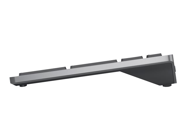 Dell KB740 - Keyboard - compact, multi device - wireless - 2.4 GHz, Bluetooth 5.0 - AZERTY - Belgium - titan grey - with 3 years Next Business Day Advanced Exchange Service