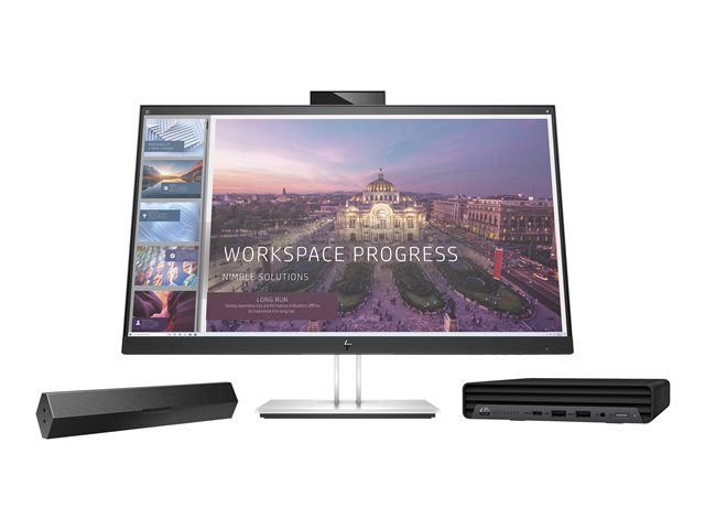 HP S101 - Sound bar - for monitor - 2.5 Watt - black (grille colour - black) - for HP 280, 34, Z1 G9, Elite 600 G9, 800 G9, EliteDesk 80X G8, Pro 400 G9, ProDesk 405 G8