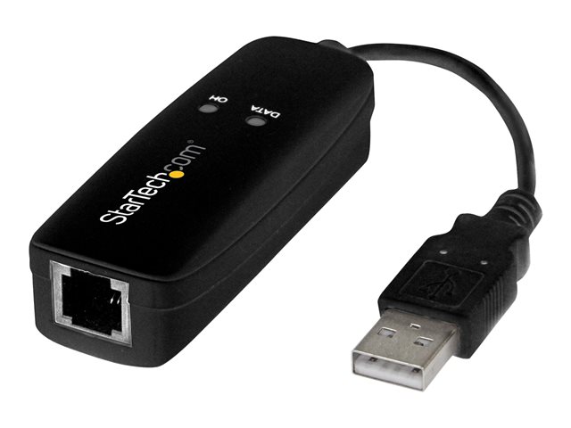 StarTech.com USB 2.0 Fax Modem, 56K External Hardware Dial Up V.92 Modem/Dongle/Adapter, Computer/Laptop Fax Modem, USB to Telephone Jack, USB Data Modem, Network Fax/CMR/POS - 56K V.92 Modem Dongle - Fax / modem - USB - 56 Kbps - K56Flex, V.90, V.92