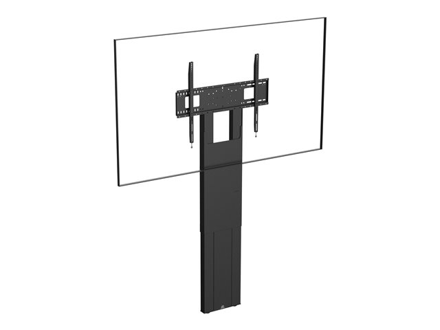 Display floor stand wall fixed - heavy duty - fits displays up to 100\" with VESA sizes up to 800 x 600 - fixes to wall, transfers load to floor - swl 95 kg - height adjustable at time of installation only - height to centre of screen 1117 to 1917 mm - supports portrait or landscape style - black