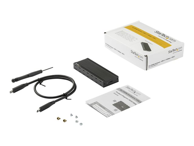 StarTech.com USB-C (10Gbps) to M.2 NVMe SSD Enclosure - Portable M.2 PCIe Aluminum Case - 1GB/s Read & Write - Mac & PC - Storage enclosure - M.2 - M.2 Card - USB 3.1 (Gen 2) - black