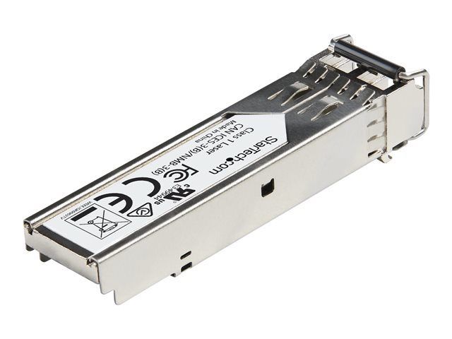 StarTech.com Juniper SFP-1GE-LH Compatible SFP Module, 1000BASE-ZX, 1GbE Single Mode (SMF) Fiber SMF Optic Transceiver, 1GE Gigabit Ethernet SFP, LC Connector, 80km, 1550nm, DDM, Mini GBIC - Lifetime Warranty (SFP1GELHST) - SFP (mini-GBIC) transceiver module (equivalent to: Dell EMC SFP-FE20KT13R15) - GigE - 1000Base-ZX - LC single-mode - up to 80 km - 1550 nm