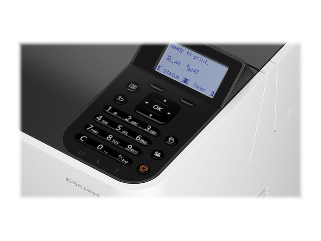 Kyocera ECOSYS P4140dn - Printer - B/W - Duplex - laser - A3 - 1200 x 1200 dpi - up to 40 ppm - capacity: 600 sheets - USB 2.0, Gigabit LAN, USB host