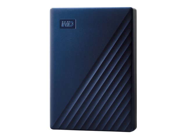 WD My Passport for Mac WDBA2F0040BBL - Hard drive - encrypted - 4 TB - external (portable) - USB 3.2 Gen 1 - 256-bit AES - midnight blue