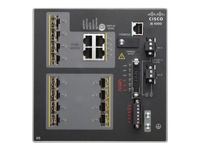 IE 4000 8 X SFP 100M 4 X 1G COMBO LAN BASE