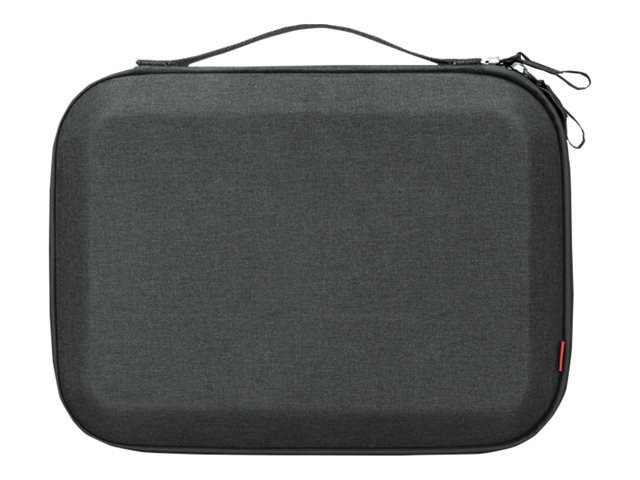 Lenovo Go - Hard case for mobile phone / earphones / notepad / cable / power adapter / pens / powerbank / mouse - polyester, recycled PET - dark grey - for ThinkCentre M75t Gen 2 11W5
