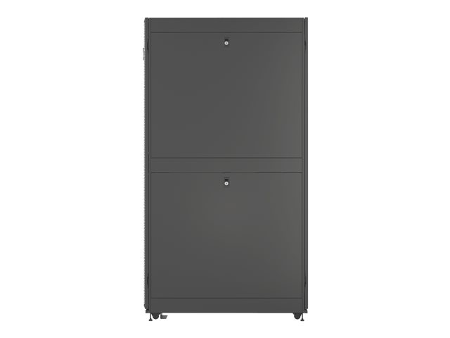 Rack 48U 2265mm (96.16)H x 600mm (23.62)W x 1215mm (47.83)D with Perf. Front Door Perf. Split Rear Doors Black gray shock packaging