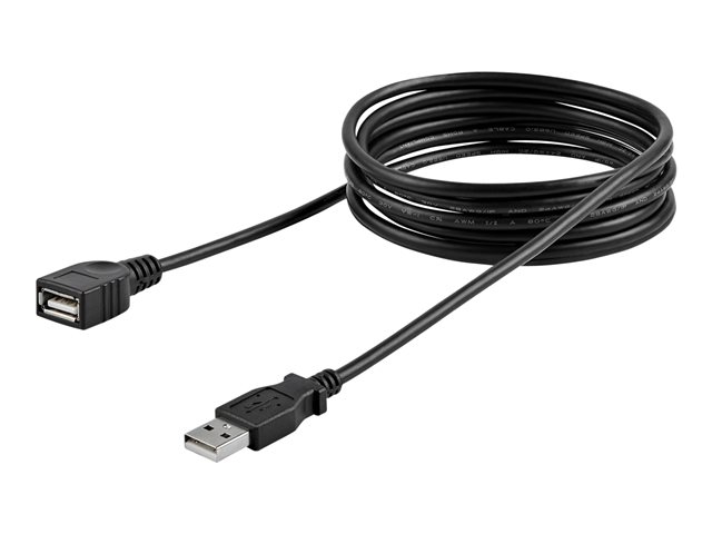 StarTech.com 6 ft Black USB 2.0 Extension Cable A to A - M/F - USB extension cable - USB (M) to USB (F) - USB 2.0 - 6 ft - black - USBEXTAA6BK - USB extension cable - USB (M) to USB (F) - USB 2.0 - 1.8 m - black - for P/N: 35FCREADBK3, ICUSB2321F, ICUSB232V2, LTUB1MBK, MSDREADU2OTG, ST4200MINI2, UUSBOTG