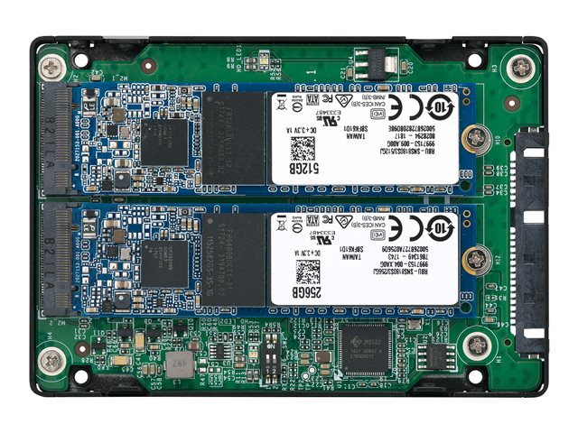QNAP QDA-A2MAR - Internal RAID enclosure - 2.5\" to 2 x M.2 - RAID JBOD, RAID 0, 1 - SATA 6Gb/s