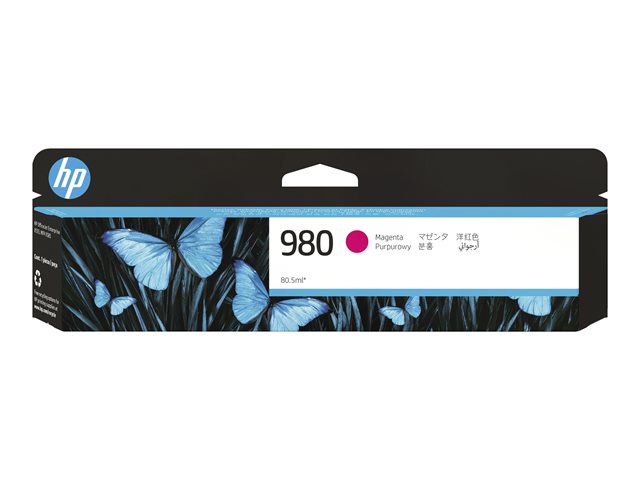HP 980 - 86.5 ml - magenta - original - ink cartridge - for Officejet Enterprise Color MFP X585, Officejet Enterprise Color Flow MFP X585