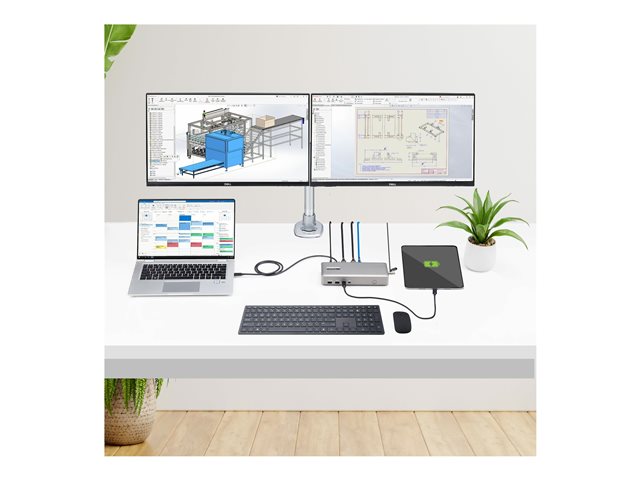 StarTech.com USB4 Docking Station, USB-C 40Gbps, Dual Video HDMI, Up to 2x 4K 60Hz 4:4:4 (RGB) or 2x 4K 120Hz 4:2:2, Multi-Monitor Dock, 6x USB, 2.5GbE, 100W PD - Docking station - USB4 / Thunderbolt 4 - 2 x HDMI - 1GbE, 2.5GbE - 180 Watt