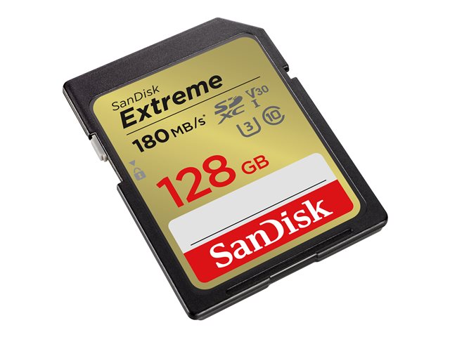 SanDisk - Flash memory card (microSDXC to SD adapter included) - 128 GB - Video Class V30 / UHS-I U3 / Class10 - microSDXC UHS-I